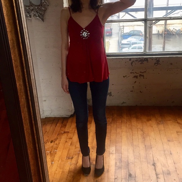 Ruehl Embellished silk top XS - Picture 2 of 4